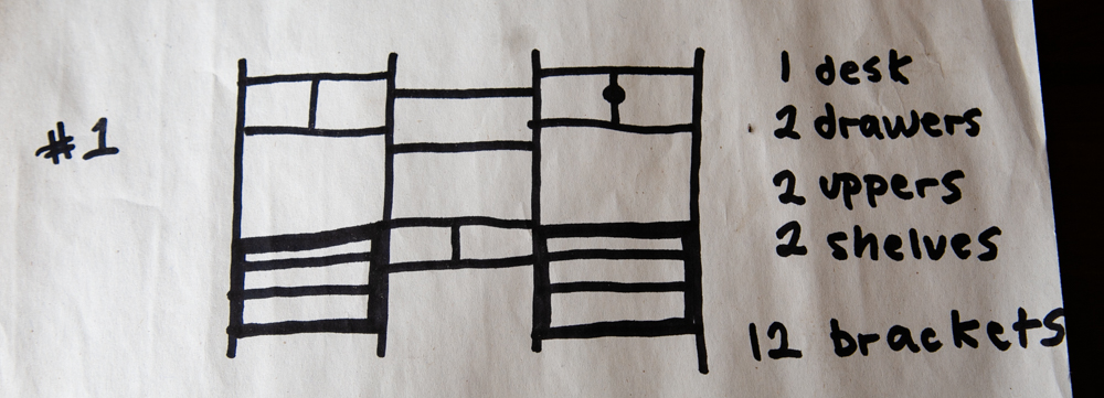 Mid Century Modern Wall Unit 3 Bay Kopenhavn Shelving Modular Desk Mcm Black #1 - Image 6