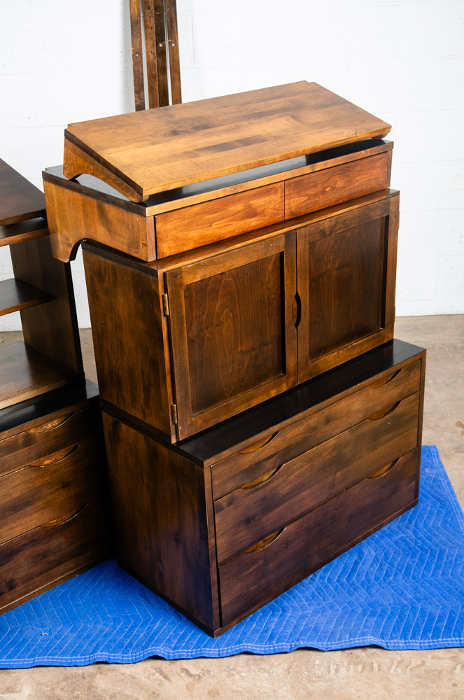 Mid Century Modern Wall Unit 3 Bay Kopenhavn Shelving Modular Desk Mcm Black #1 - Image 4