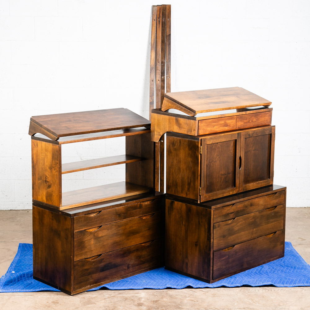 Mid Century Modern Wall Unit 3 Bay Kopenhavn Shelving Modular Desk Mcm Black #1