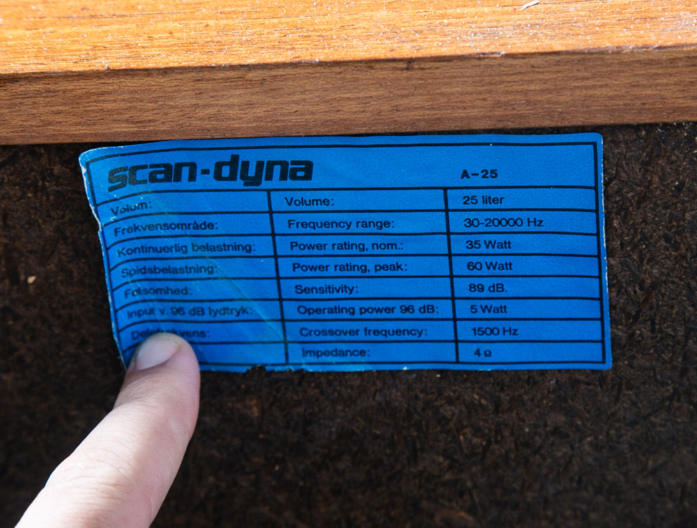 Mid Century Modern Speakers Set Scan Dyna A-25 Teak Vintage Hifi Audiophile Mcm - Image 7