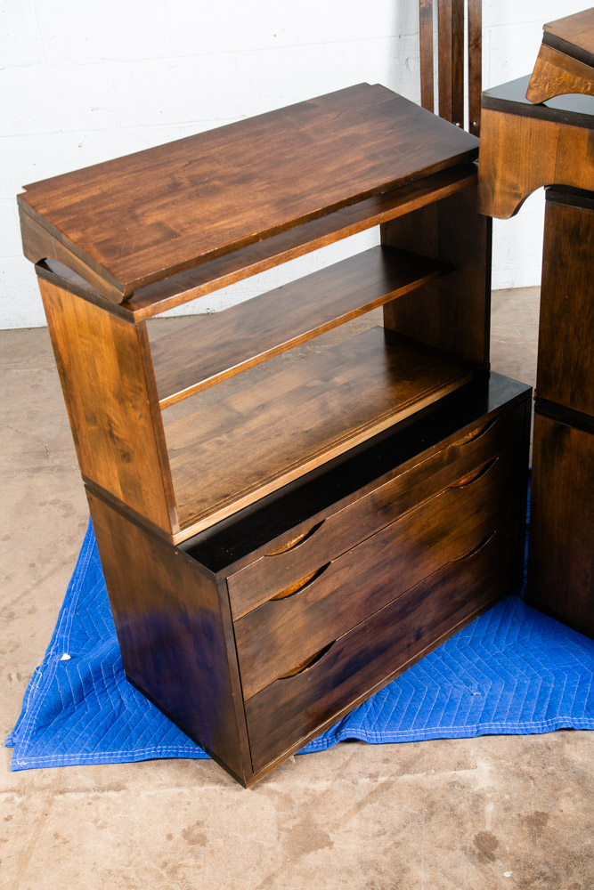 Mid Century Modern Wall Unit 3 Bay Kopenhavn Shelving Modular Desk Mcm Black #1 - Image 5