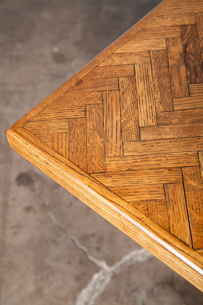 Mid Century Modern Dining Table Solid Oak Rectangular Kitchen Butcher Block Mcm - Image 7