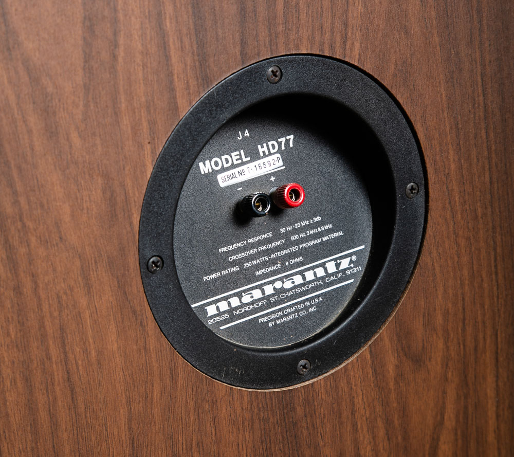 Mid Century Modern Speakers Marantz HD77 Chrome Base Set Mcm Floor Hifi AS IS - Image 6