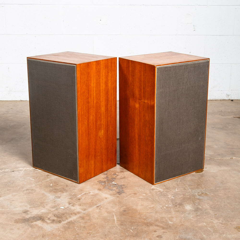 Mid Century Modern Speakers Set Scan Dyna A-25 Teak Vintage Hifi Audiophile Mcm