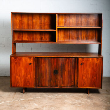Mid Century Modern Credenza Glenn California Cabinet Display 2 Tier Tambour Mcm