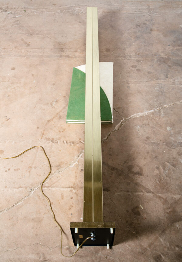 Mid Century Modern Floor Skyscraper Lamp set Casella Lighting Brass Gold Pair Halogen Mcm Two Tall Italy - Image 5