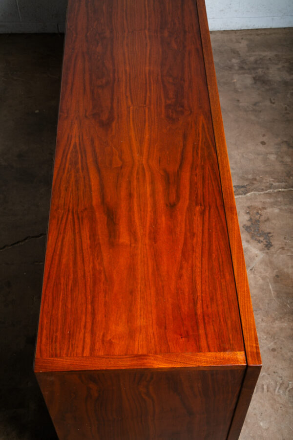 Mid Century Modern Credenza Dresser 12 Drawer Solid Walnut Vintage Cabinet 93" - Image 8