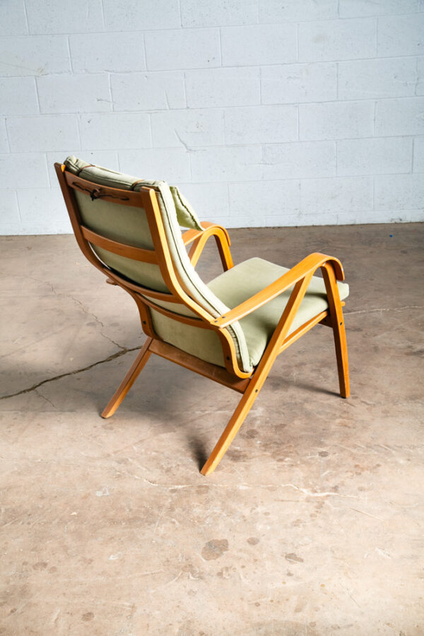 Mid Century Danish Modern Lounge Chair Armchair Green Simo Heikkila Rimbo Ikea - Image 5