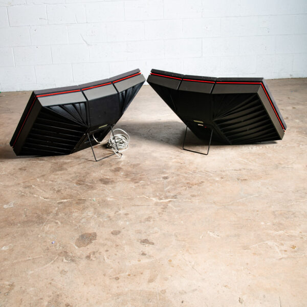 Mid Century Modern Speakers Set Black Bang Olufsen 6501 B&O Red Line RL140 Large - Image 5