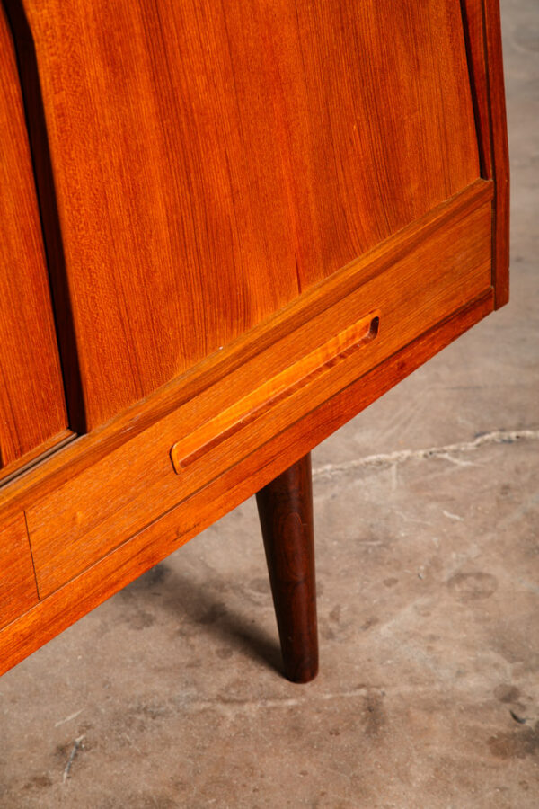 Mid Century Danish Modern Credenza Sideboard Teak Rosewood Bar 3 Drawers Shelf - Image 10