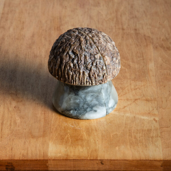 Mid Century Modern Bookends Solid Marble Heavy Abstract Magic Mushroom Book End - Image 5