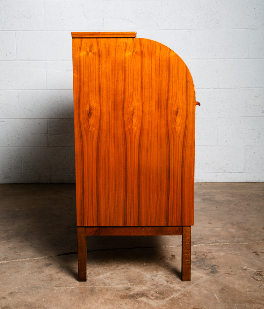 Mid Century Danish Modern Desk Rolltop Secretary Teak Wood Denmark Vintage Legs - Image 5