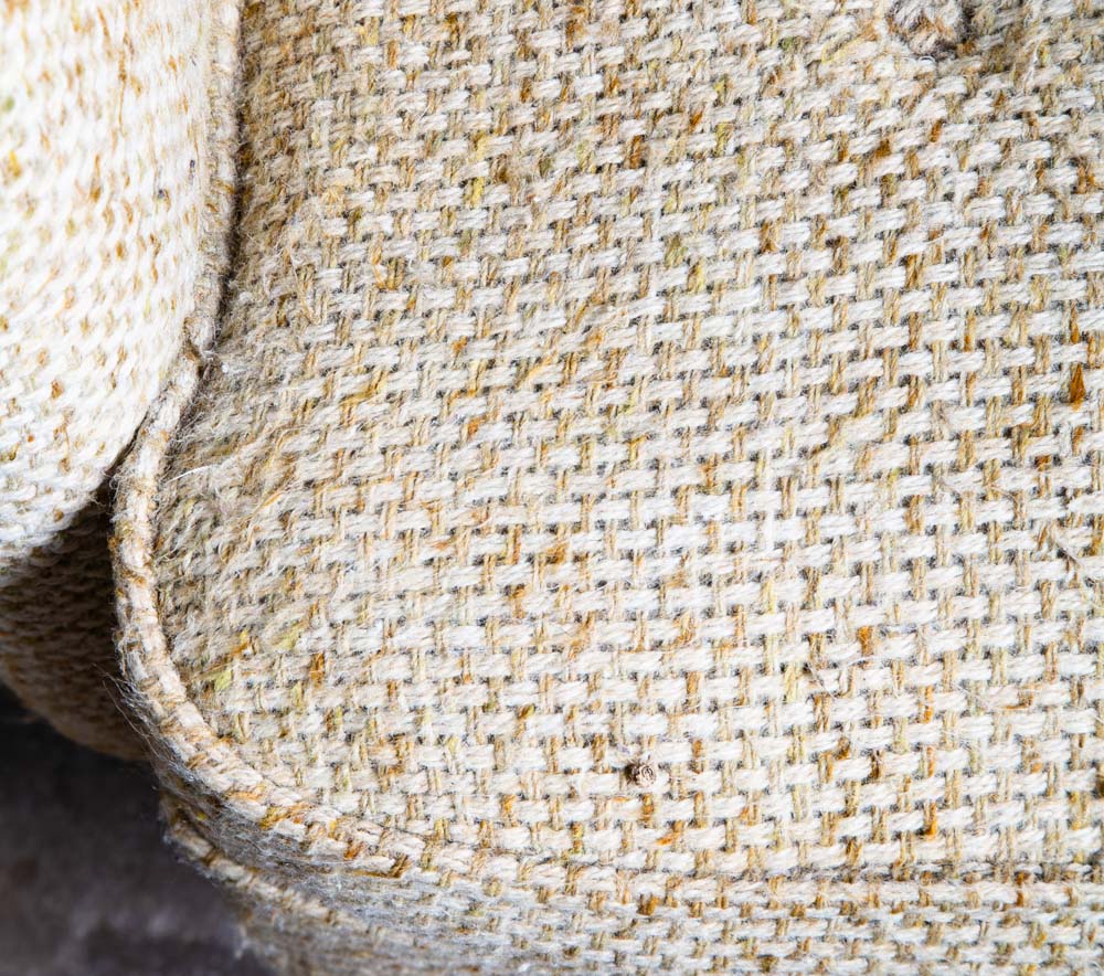 Mid Century Modern Lounge Chair Set Swivel White Nubby Pair 2 Danish Vintage Two - Image 12