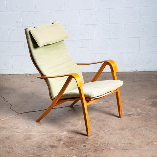Mid Century Danish Modern Lounge Chair Armchair Green Simo Heikkila Rimbo Ikea - Image 8