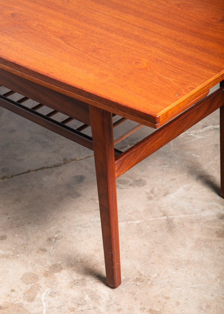Mid Century Danish Modern Coffee Table Teak Elevator Dining Transforming Denmark - Image 12