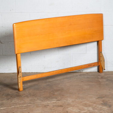 Mid Century Modern Headboard Bed Queen Heywood Wakefield Solid Wood Champagne NM