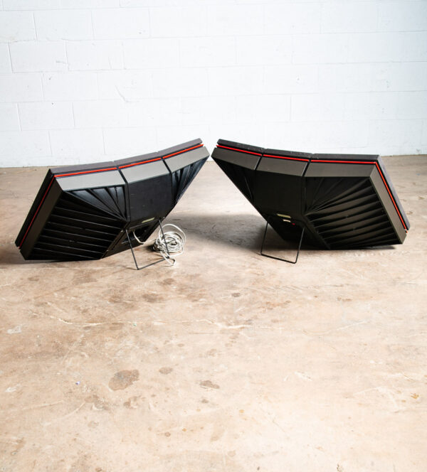 Mid Century Modern Speakers Set Black Bang Olufsen 6501 B&O Red Line RL140 Large - Image 4
