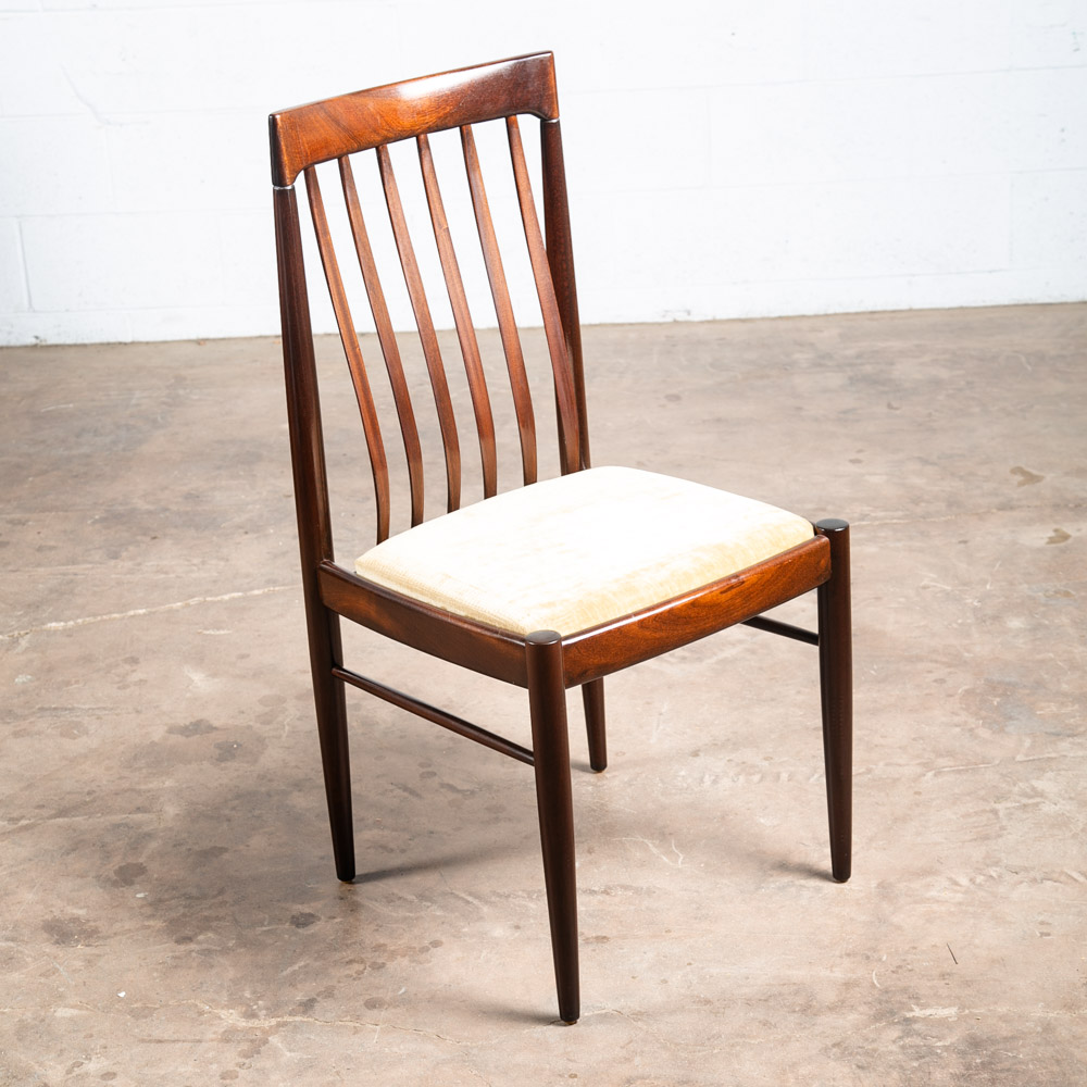 Mid Century Danish Modern Dining Chairs Set High back HW Klein Bramin Velvet Mcm - Image 5