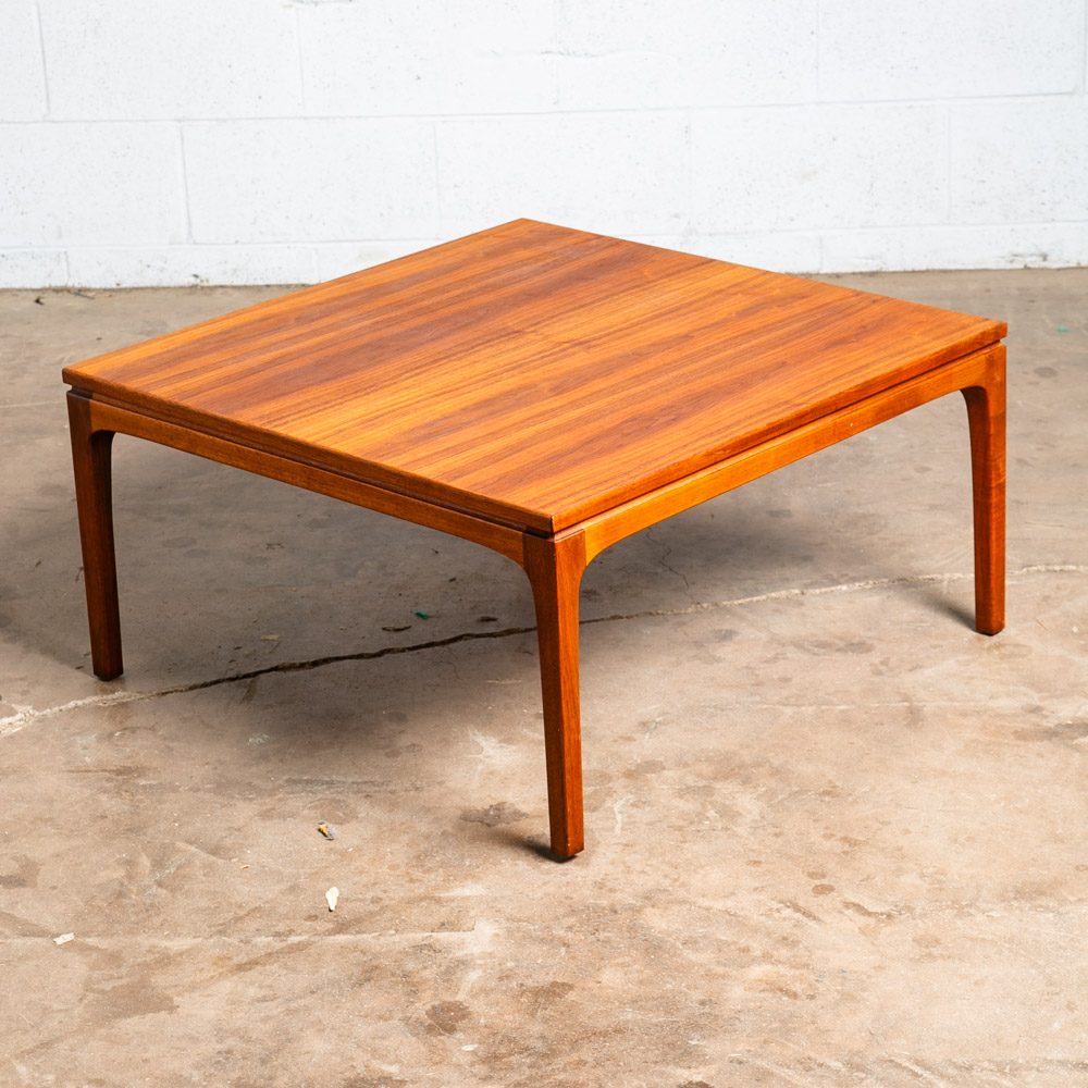 Mid Century Danish Modern Table Dux Solid Teak Sweden Square Cube Side End Wood - Image 3