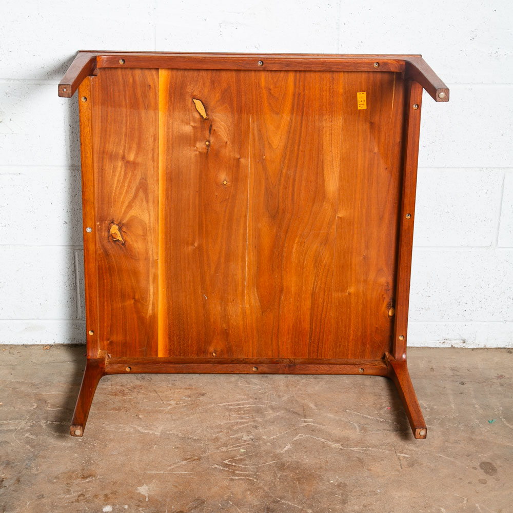Mid Century Danish Modern Table Dux Solid Teak Sweden Square Cube Side End Wood - Image 6