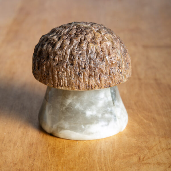 Mid Century Modern Bookends Solid Marble Heavy Abstract Magic Mushroom Book End - Image 11