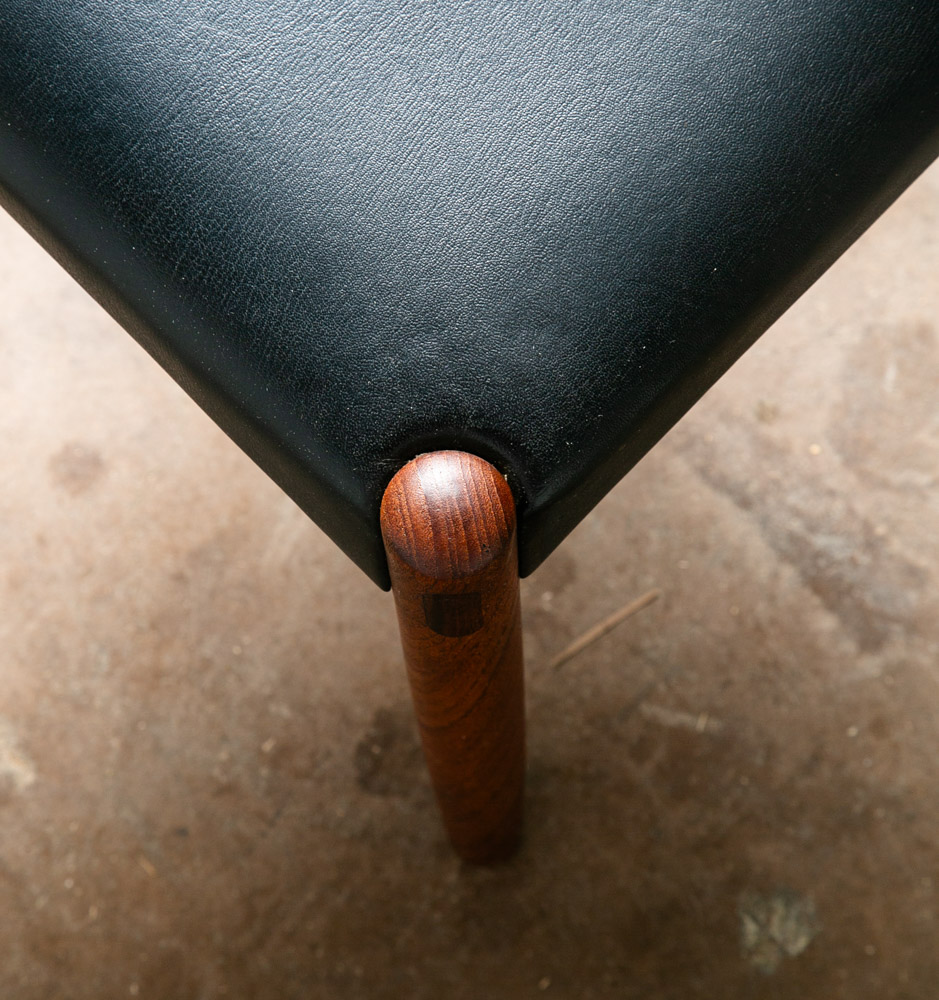 Mid Century Danish Modern Dining Chair Randers Solid Teak Black Rosewood Vintage - Image 8