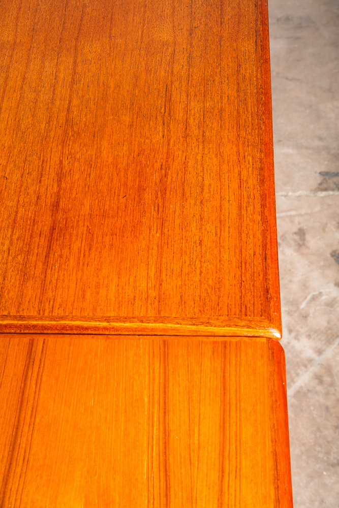 Mid Century Danish Modern Dining Table Teak Extension 2 Draw Leaf Denmark Mcm - Image 9