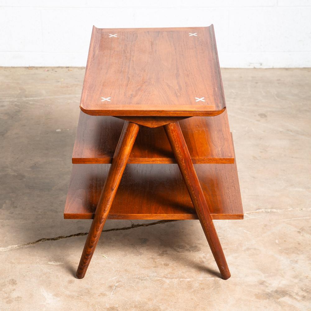 Mid Century Modern End Side 3 Tier Table Nightstand American Martinsville Dania - Image 7