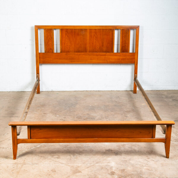 Mid Century Modern Bed Frame Headboard Footboard Full Size Danish Vintage Cherry