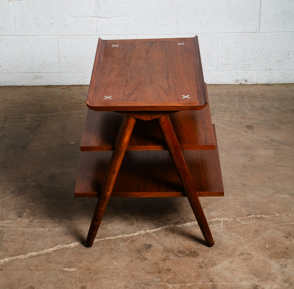 Mid Century Modern End Side 3 Tier Table Nightstand American Martinsville Dania - Image 10