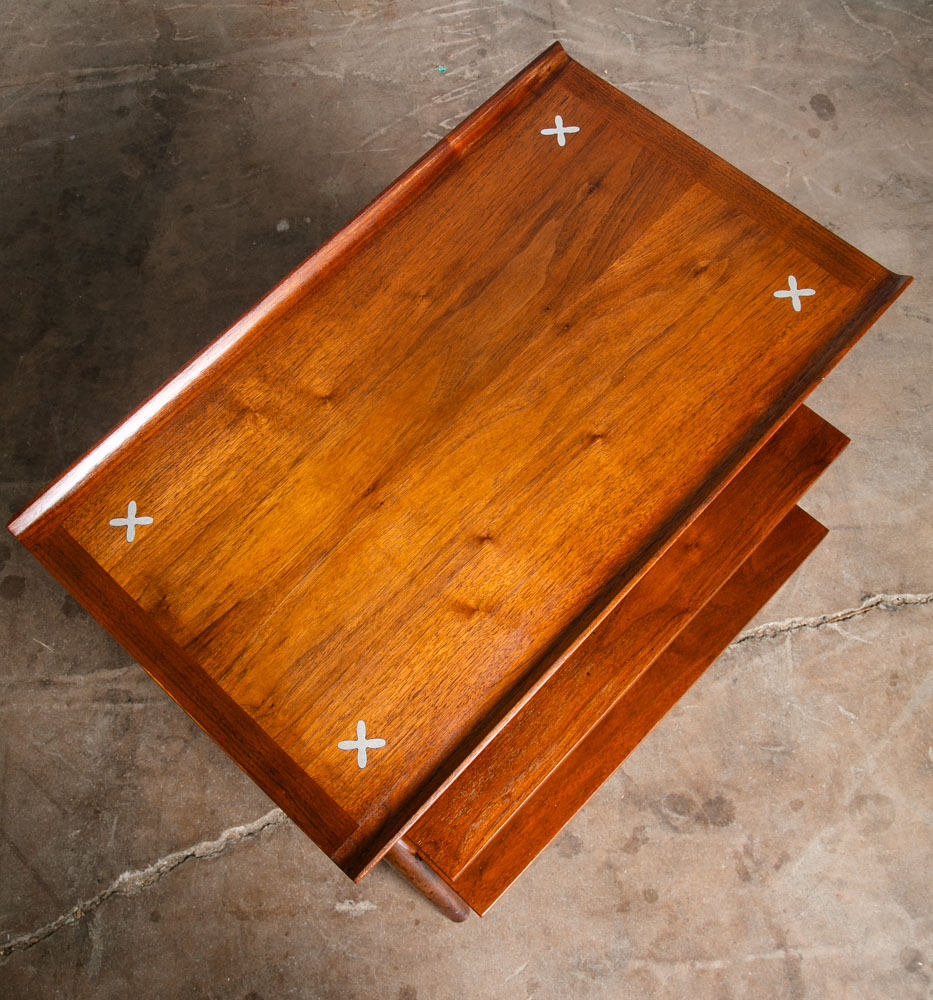 Mid Century Modern End Side 3 Tier Table Nightstand American Martinsville Dania - Image 8