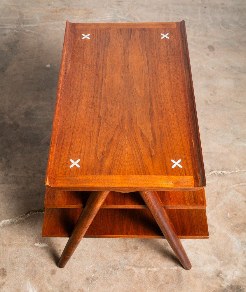 Mid Century Modern End Side 3 Tier Table Nightstand American Martinsville Dania - Image 2