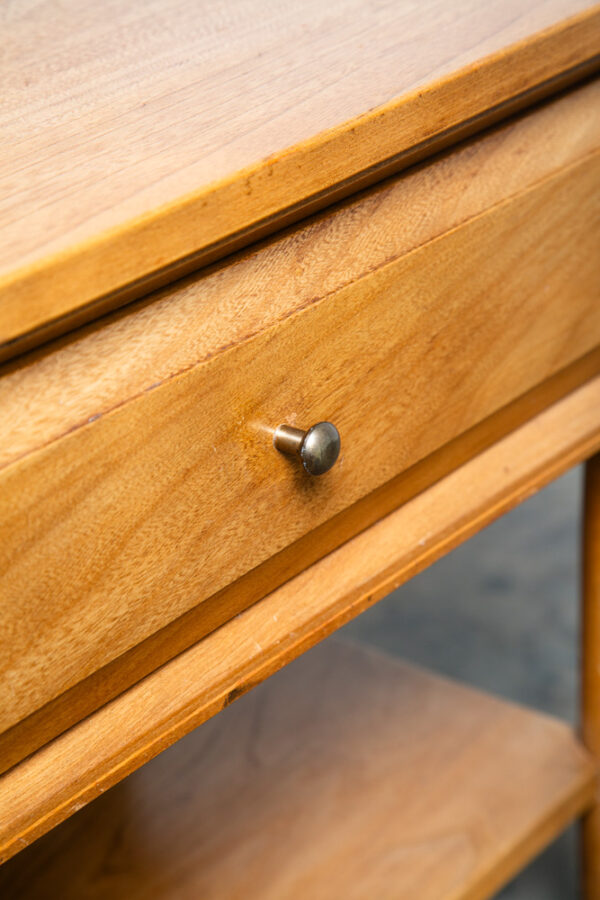 Mid Century Modern Nightstands End Side Tables LA period Furniture Blonde Drawer - Image 11