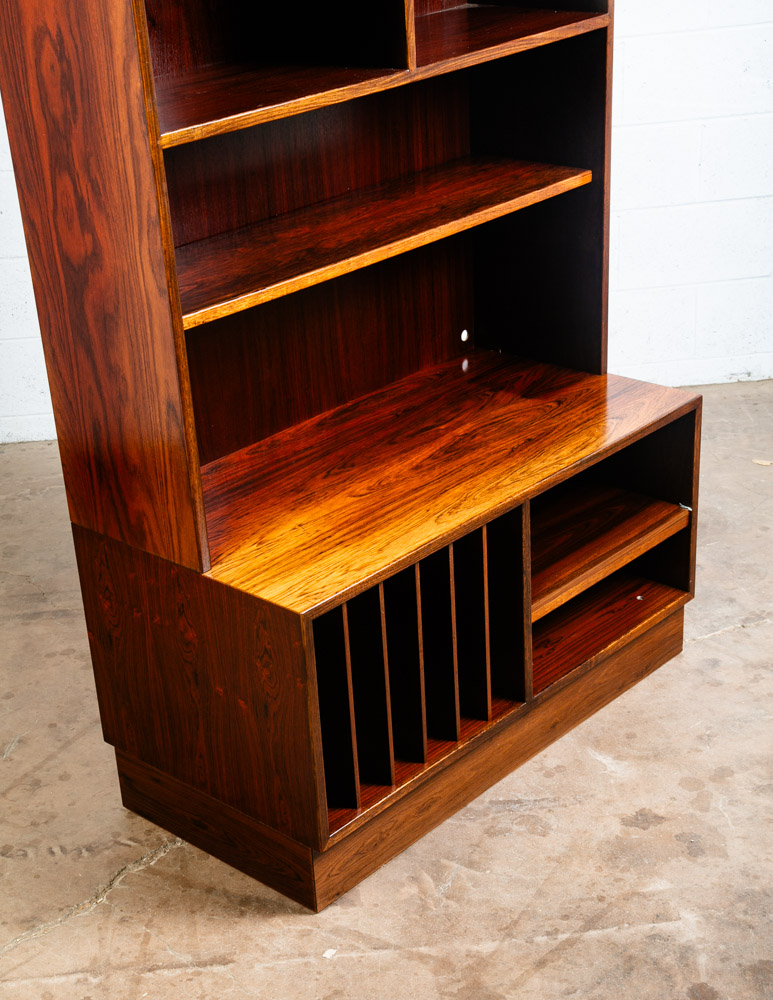 Mid Century Danish Modern Cabinet Bookcase Record Rosewood Omann Jun Hifi Vinyl - Image 7
