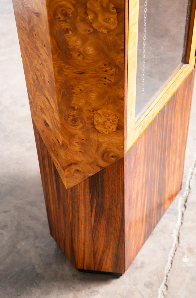 Mid Century Modern Grandfather Clock Rosewood Burl George Nelson Howard Miller - Image 11