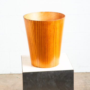 Mid Century Danish Modern Trash Bin Teak Waste Basket Round Denmark Vintage Mcm