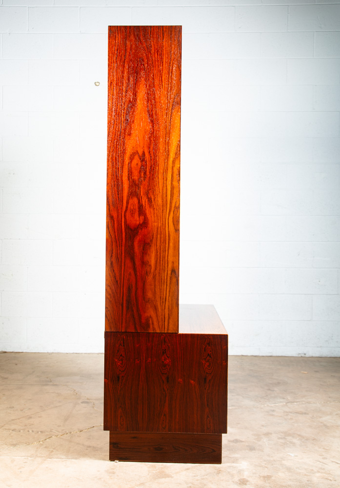 Mid Century Danish Modern Cabinet Bookcase Record Rosewood Omann Jun Hifi Vinyl - Image 4