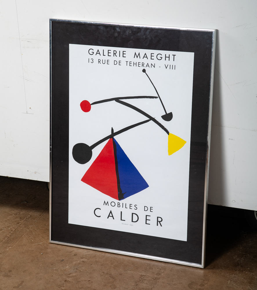 Modern Art Exibit Litho Print Alexander Calder Mobiles Wall Galerie Maeght 1954
