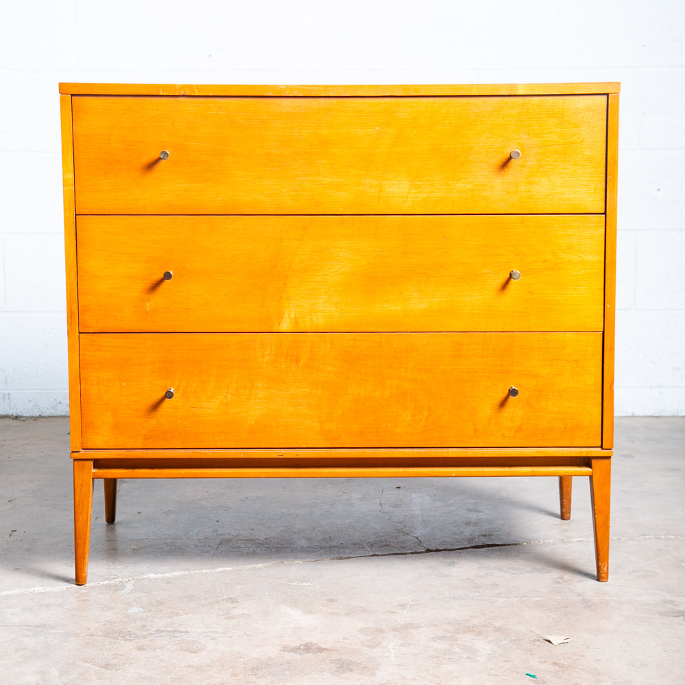 Mid Century Modern Dresser 3 Drawer Chest Paul Mccobb Planner Group Solid Maple