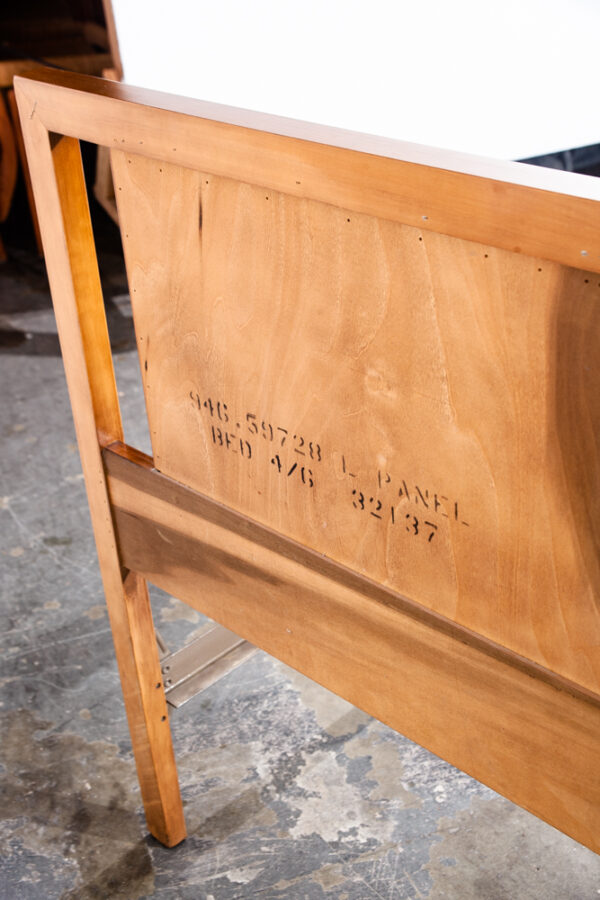 Mid Century Modern Bed Frame Headboard Footboard Full Size Danish Vintage Cherry - Image 3