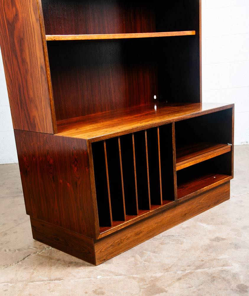 Mid Century Danish Modern Cabinet Bookcase Record Rosewood Omann Jun Hifi Vinyl - Image 8