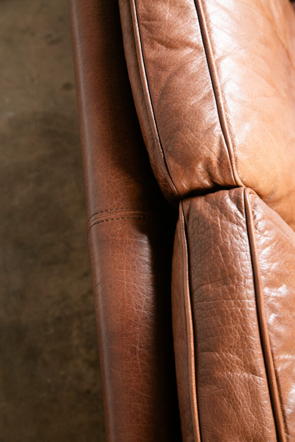 Mid Century Danish Modern Sofa Couch Mogens Hansen Brown Tan 3 Seater Beech Wood - Image 11