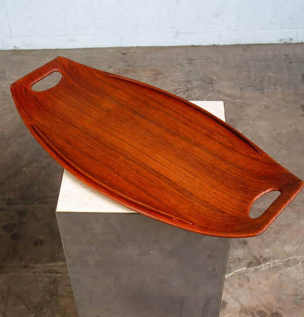 Mid Century Danish Modern serving Tray Dansk Teak Oval IHQ Jens Quistgaard M