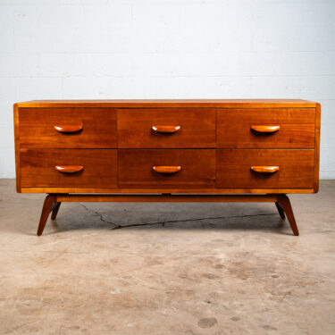 Mid Century Modern Credenza Dresser 6 Drawer Mahogany Wood Dovetail Vintage Legs