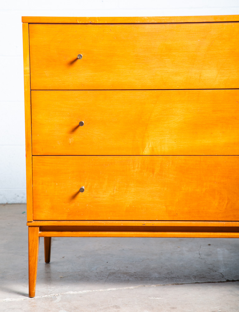 Mid Century Modern Dresser 3 Drawer Chest Paul Mccobb Planner Group Solid Maple - Image 10