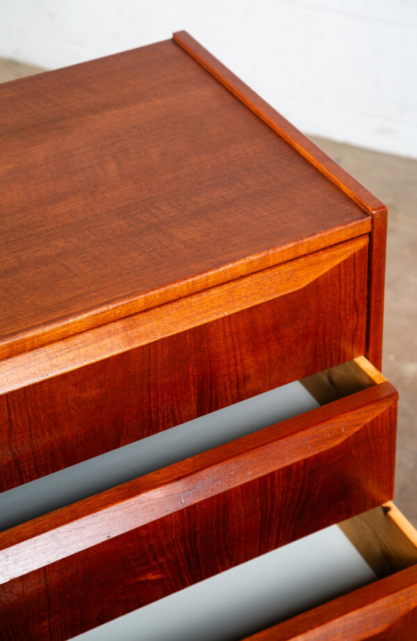 Mid Century Danish Modern Chest of Drawers Dresser Teak Central Mobler 4 Vintage - Image 9