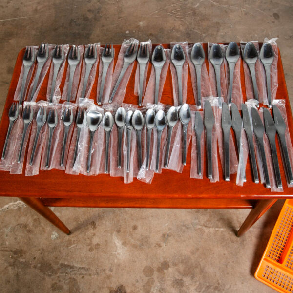 Mid Century Modern Cutlery Silverware Set Japan 38 Pc Contempra Vintage Mcm Lot - Image 2