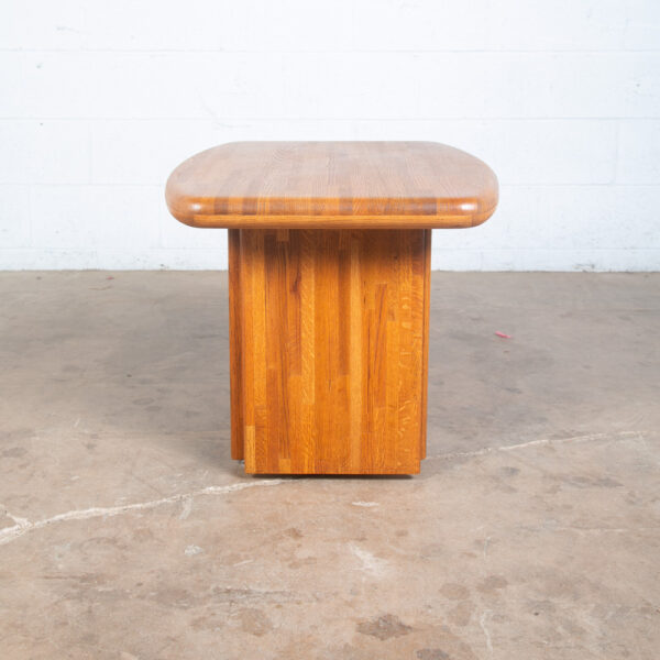 Mid Century Modern Side End Table Quarter Sawn Butcher Block Solid Oak Wood Mcm - Image 9
