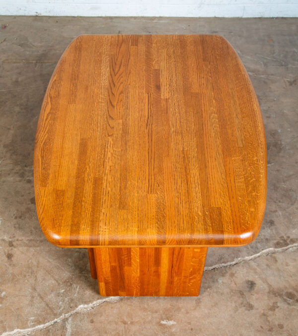 Mid Century Modern Side End Table Quarter Sawn Butcher Block Solid Oak Wood Mcm - Image 2