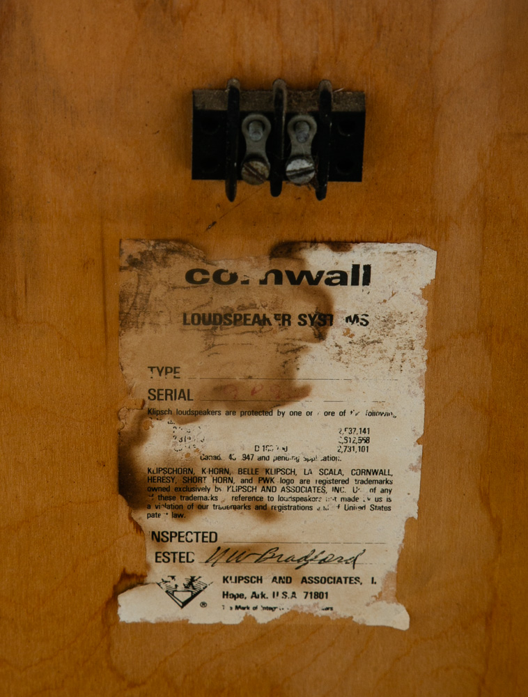 Mid Century Modern Speakers Klipsch Cornwall 1976 Vintage Teak Wood K33E K55V - Image 9